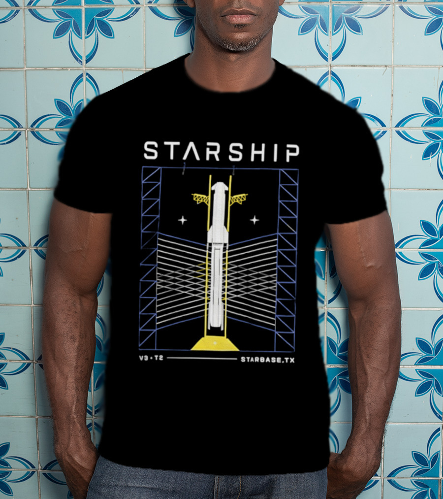 Starship V9.18 Stargaze TX SpaceX Milestone T-Shirt