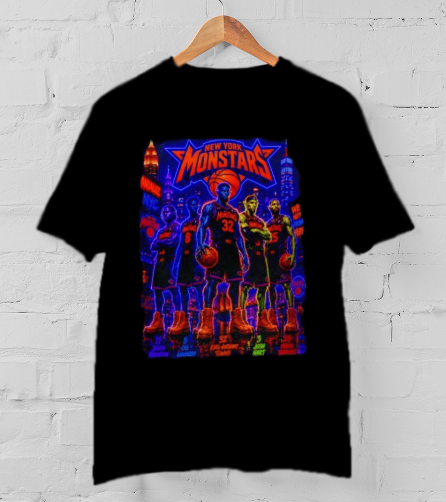 New York Monstars Space Jam Knicks Basketball T-Shirt