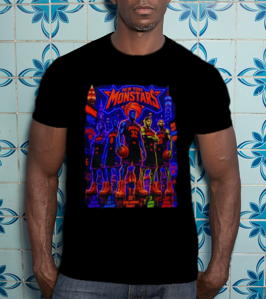 New York Monstars Space Jam Knicks Basketball T-Shirt