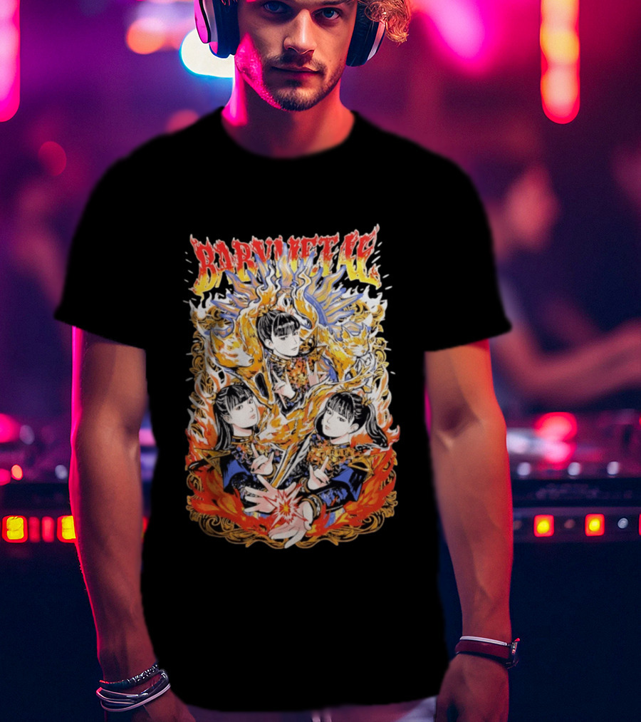Babymetal Fox God Trio Flames Heavy Metal T-Shirt