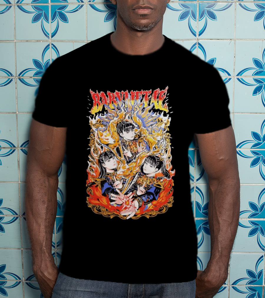 Babymetal Fox God Trio Flames Heavy Metal T-Shirt