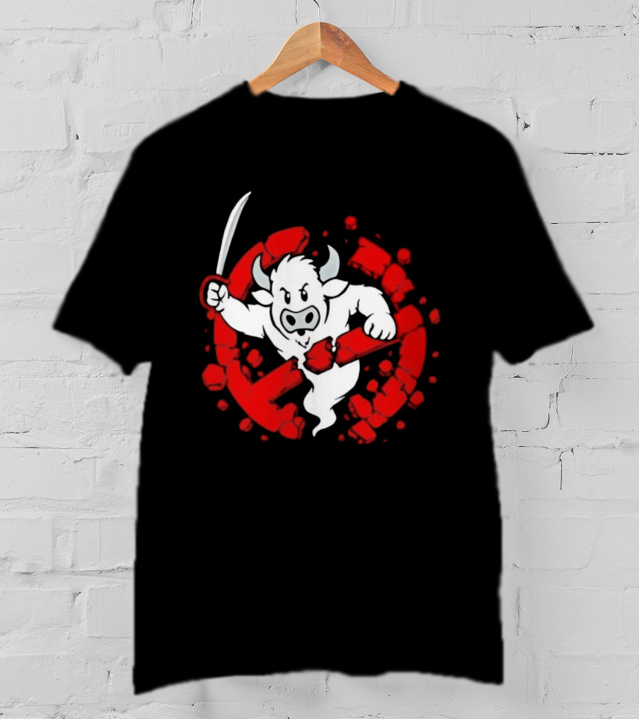 Buffalo Ghostbusters Crossed Out Ghost Red Circle T-Shirt