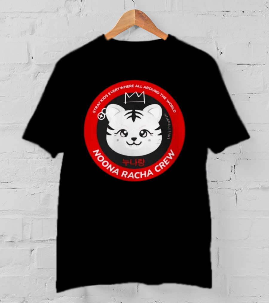 Stray Kids Everywhere All Around The World Noona Racha Crew Tiger Face T-Shirt