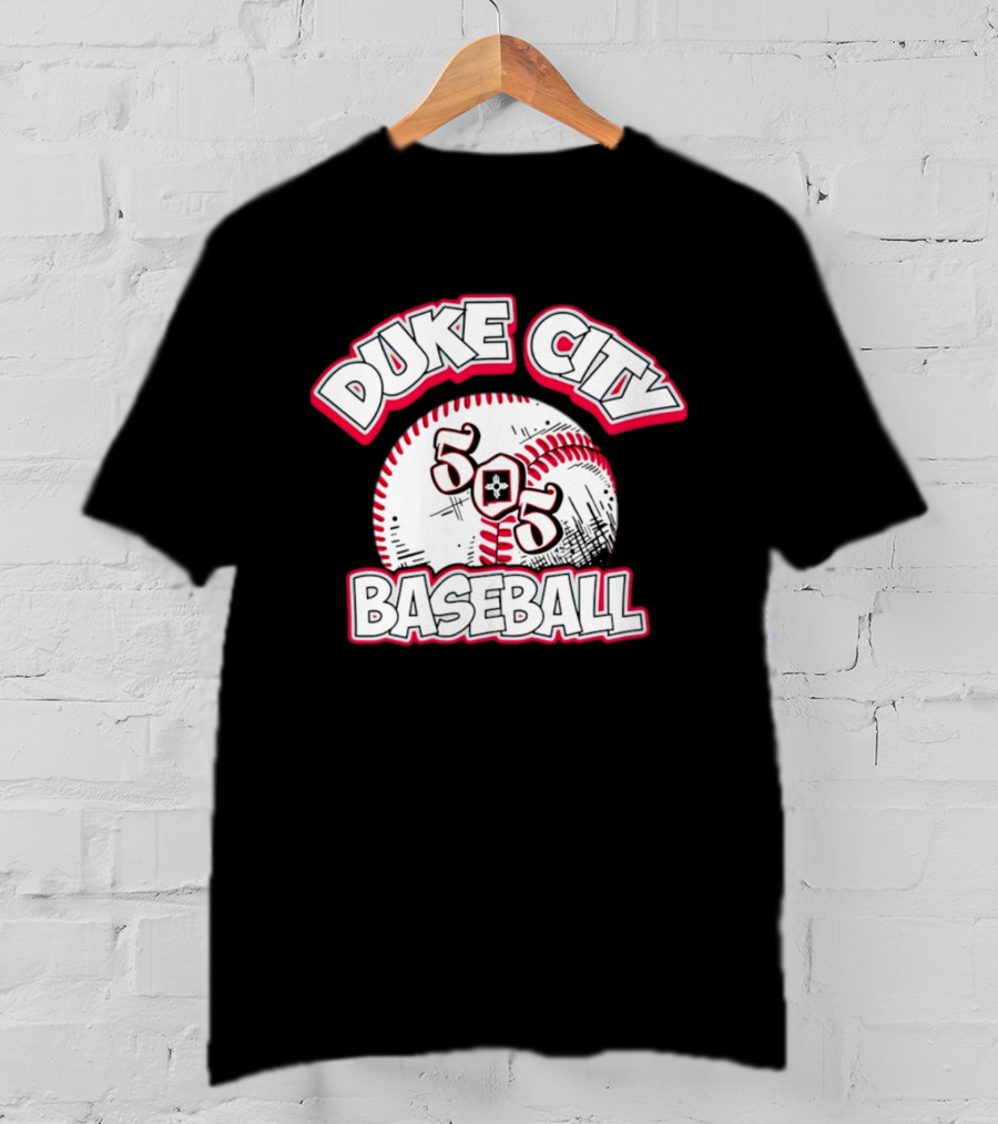 Duke City Baseball 505 Zia Symbol And Baseball T-Shirt