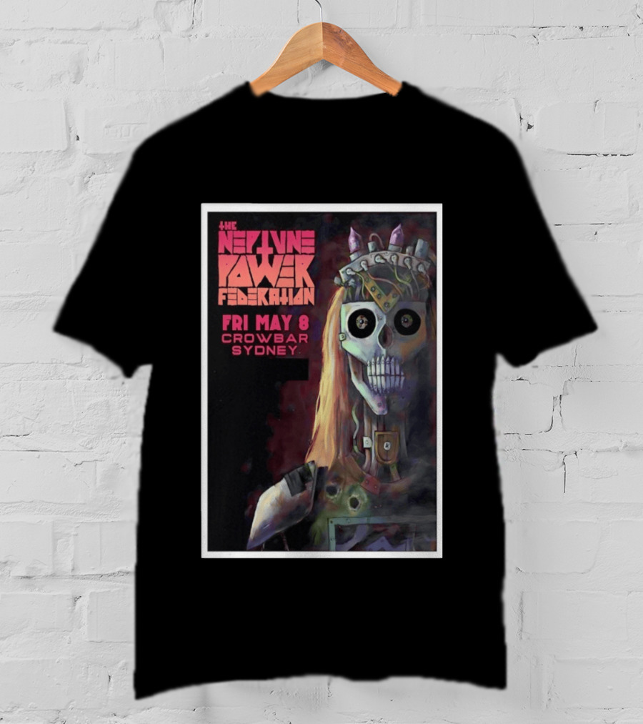 The Neptune Power Federation May 8 Crowbar Sydney Skull T-Shirt