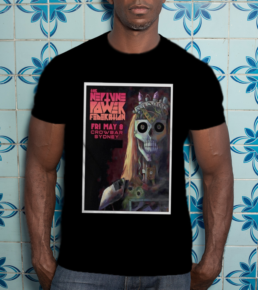 The Neptune Power Federation May 8 Crowbar Sydney Skull T-Shirt
