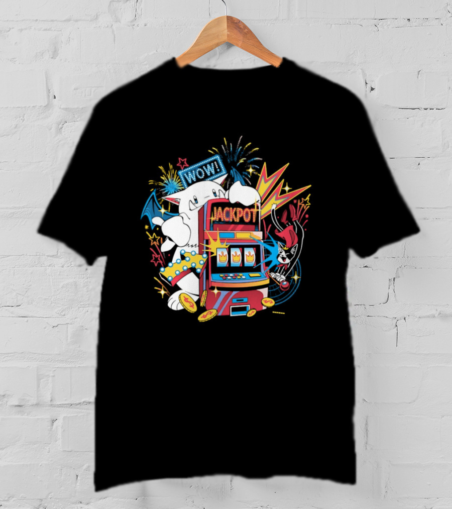 Final Fantasy Moogle Jackpot Slot Machine WOW Explosion T-Shirt