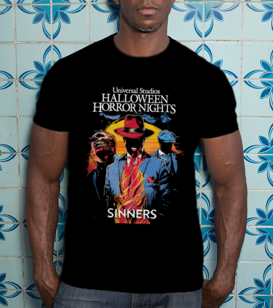 Universal Studios Halloween Horror Nights Sinners Horror Gangster T-Shirt