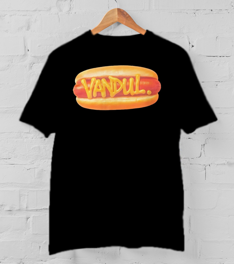 Vandul Mustard Hot Dog Bold Typeface T-Shirt