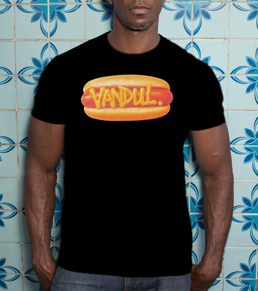 Vandul Mustard Hot Dog Bold Typeface T-Shirt