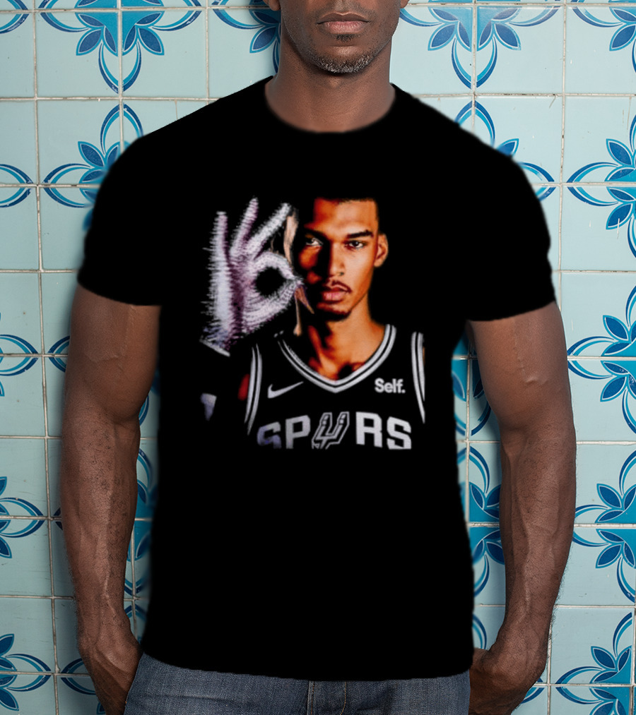 Victor Wembanyama Spurs Iceman Drake Glove T-Shirt