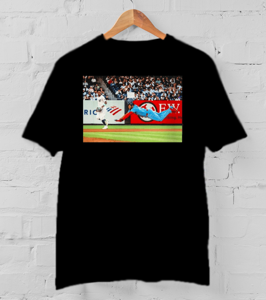 Vladimir Guerrero Jr Toronto Blue Jays Dive Action Baseball T-Shirt