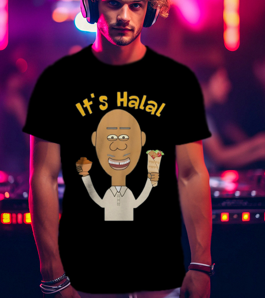 It's Halal Man With Dates And Kebab Celebrating Ramadan T-Shirt
