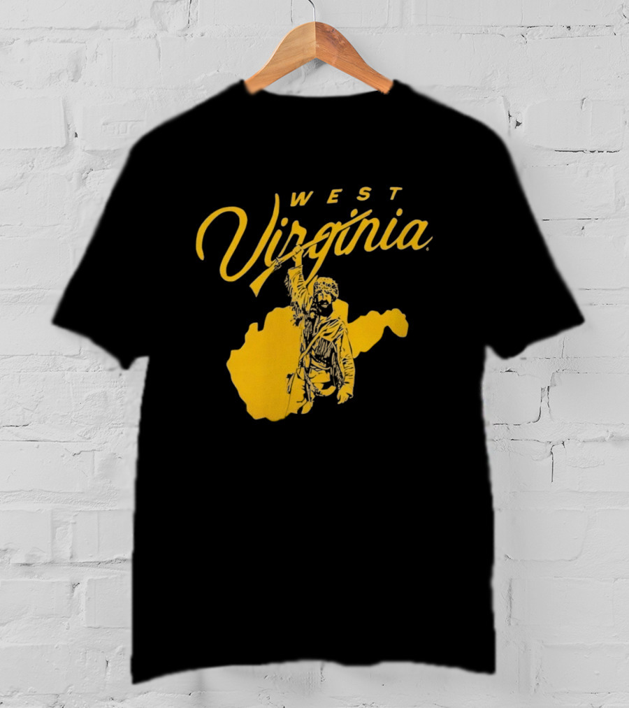 West Virginia Mountaineers State Outline Mountaineer T-Shirt