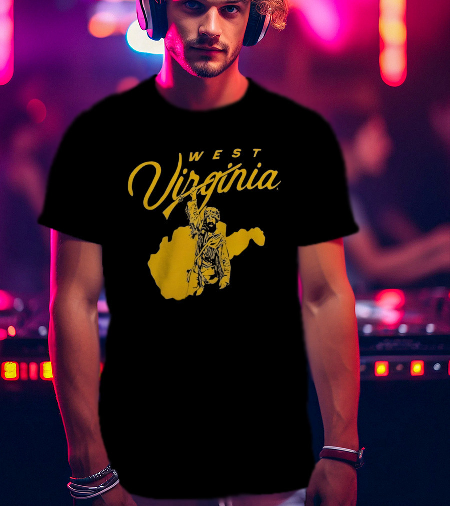 West Virginia Mountaineers State Outline Mountaineer T-Shirt