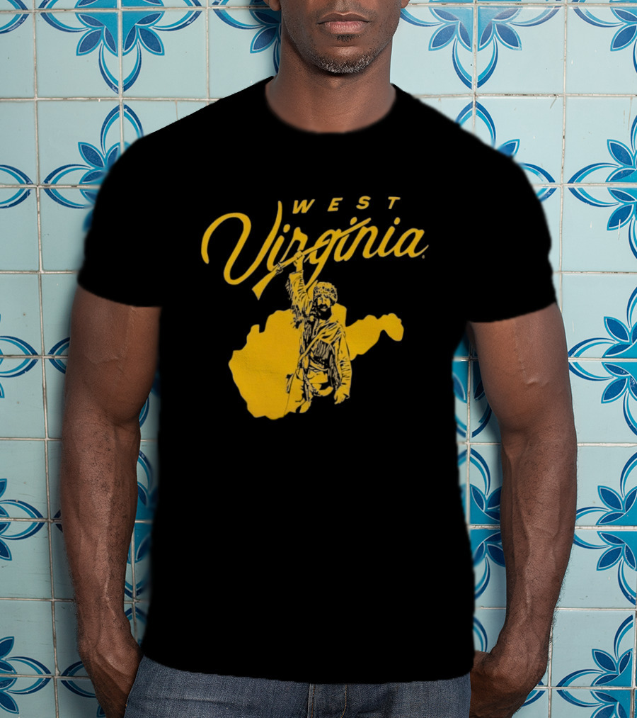 West Virginia Mountaineers State Outline Mountaineer T-Shirt