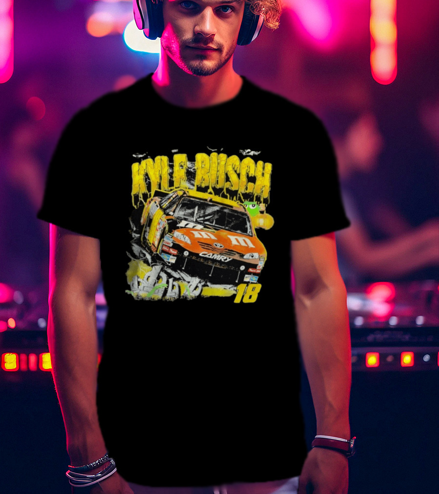 Kyle Busch M&M Racing 18 Zombie Halloween Car T-Shirt