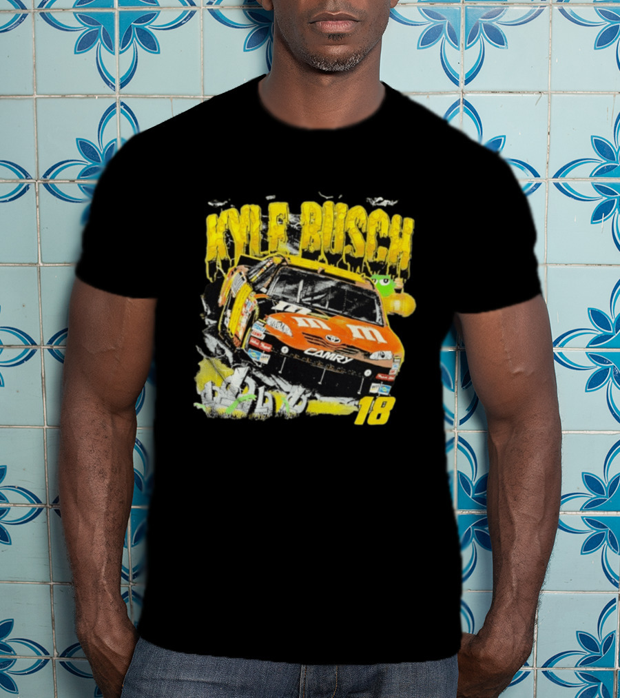 Kyle Busch M&M Racing 18 Zombie Halloween Car T-Shirt