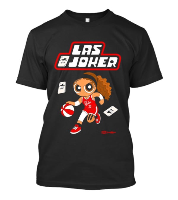 Las Joker 23 Basketball Character Red Number Cards T-Shirt