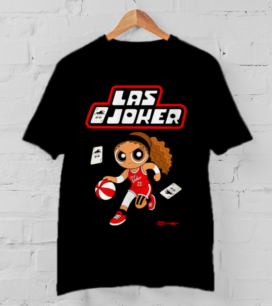Las Joker 23 Basketball Character Red Number Cards T-Shirt