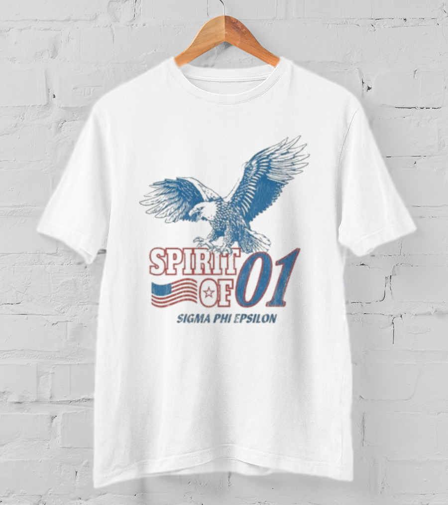 Spirit Of 01 Sigep Fraternity Eagle And Flag T-Shirt