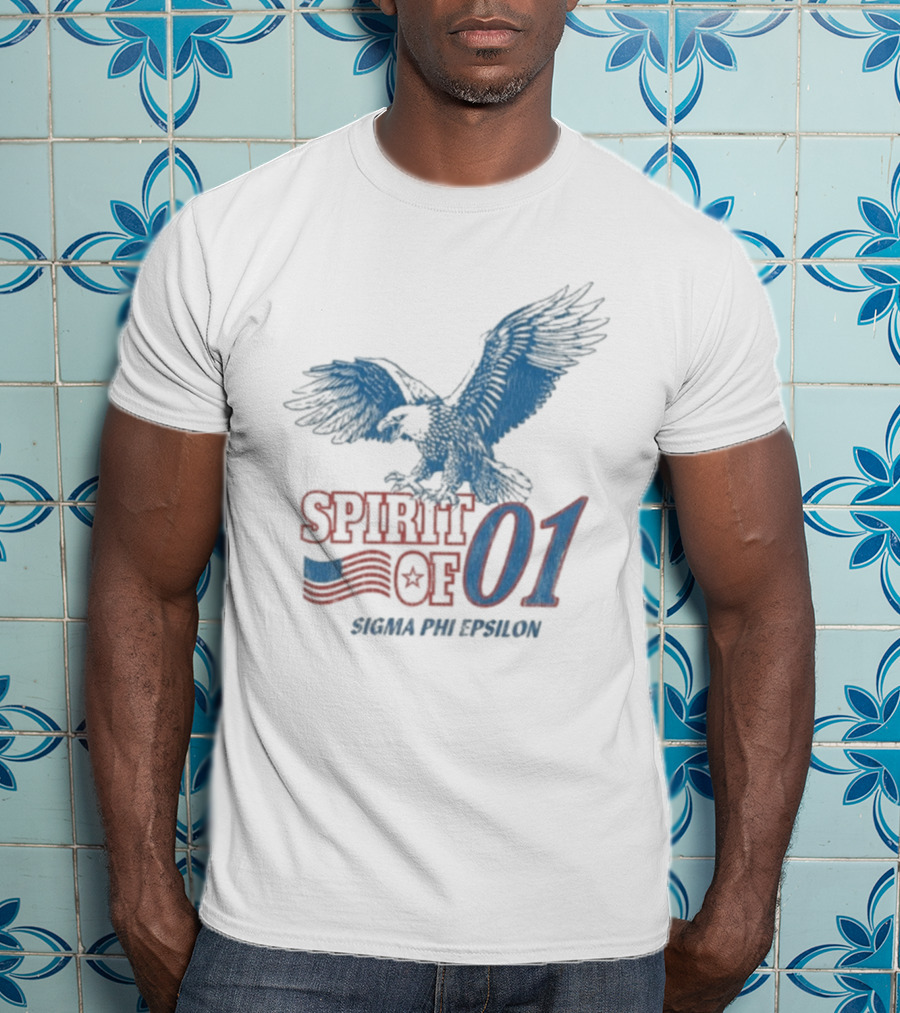 Spirit Of 01 Sigep Fraternity Eagle And Flag T-Shirt