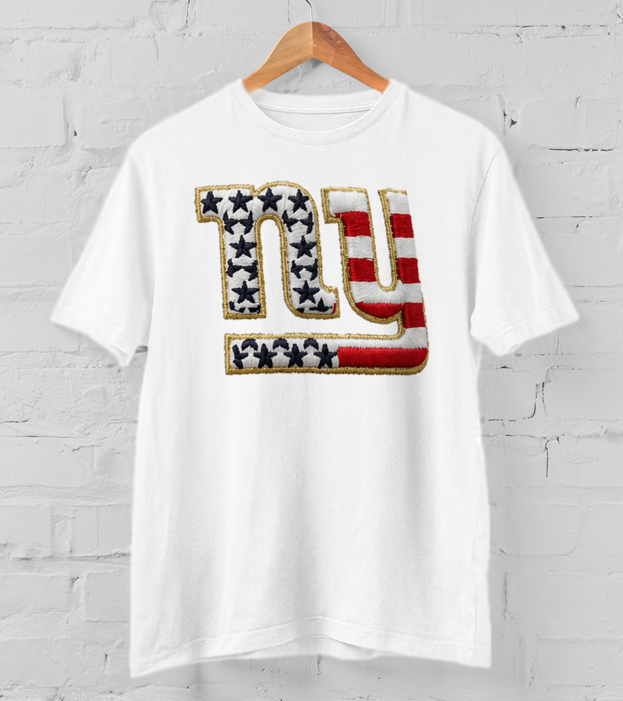 America 250 NY Giants Stars Stripes Hat T-Shirt