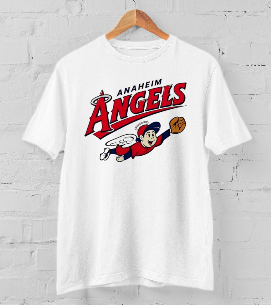 Anaheim Angels Vintage Baseball Flying T-Shirt