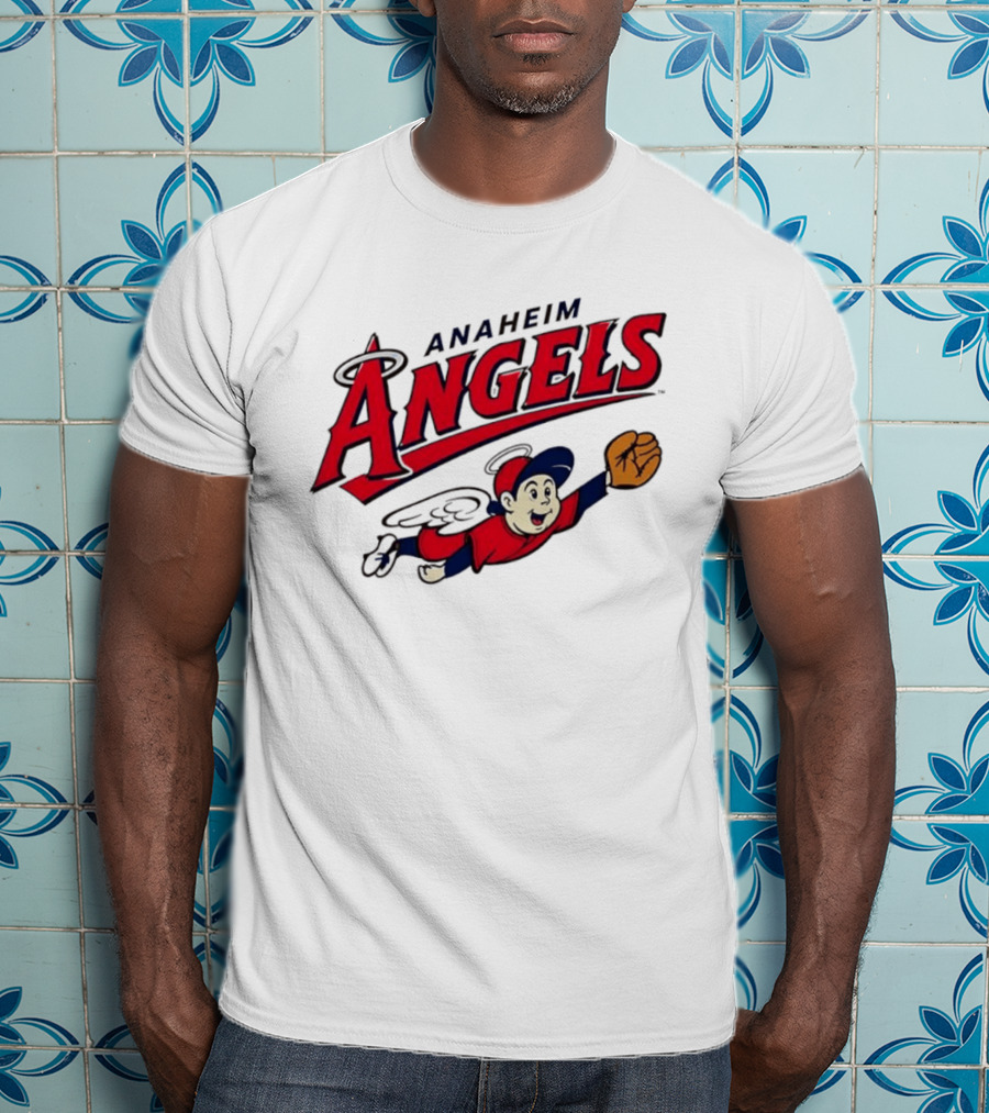 Anaheim Angels Vintage Baseball Flying T-Shirt