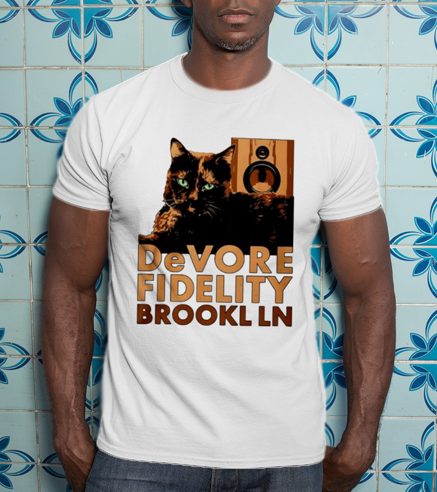 DeVore Fidelity Brooklyn Cat Speaker T-Shirt