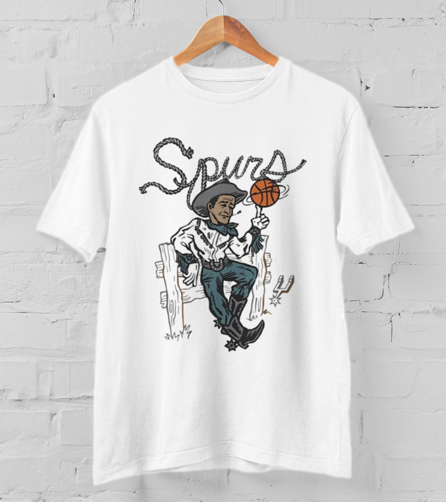 San Antonio Spurs Vintage Cowboy Basketball T-Shirt