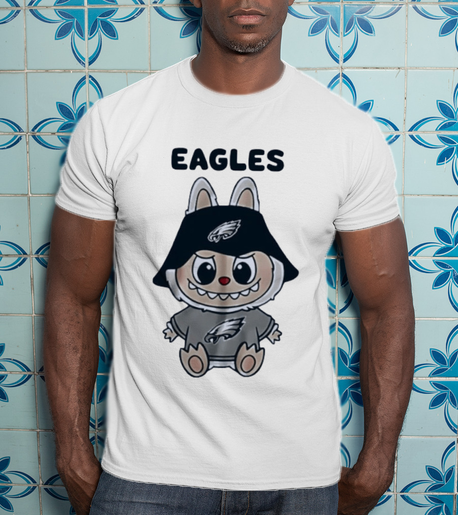 Philadelphia Eagles Labubu Character NFL Football T-Shirt