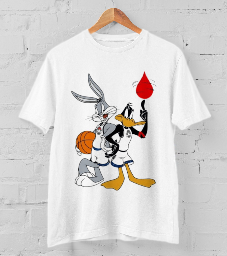 Looney Tunes Bugs Bunny Daffy Duck Tune Squad Basketball Spin T-Shirt