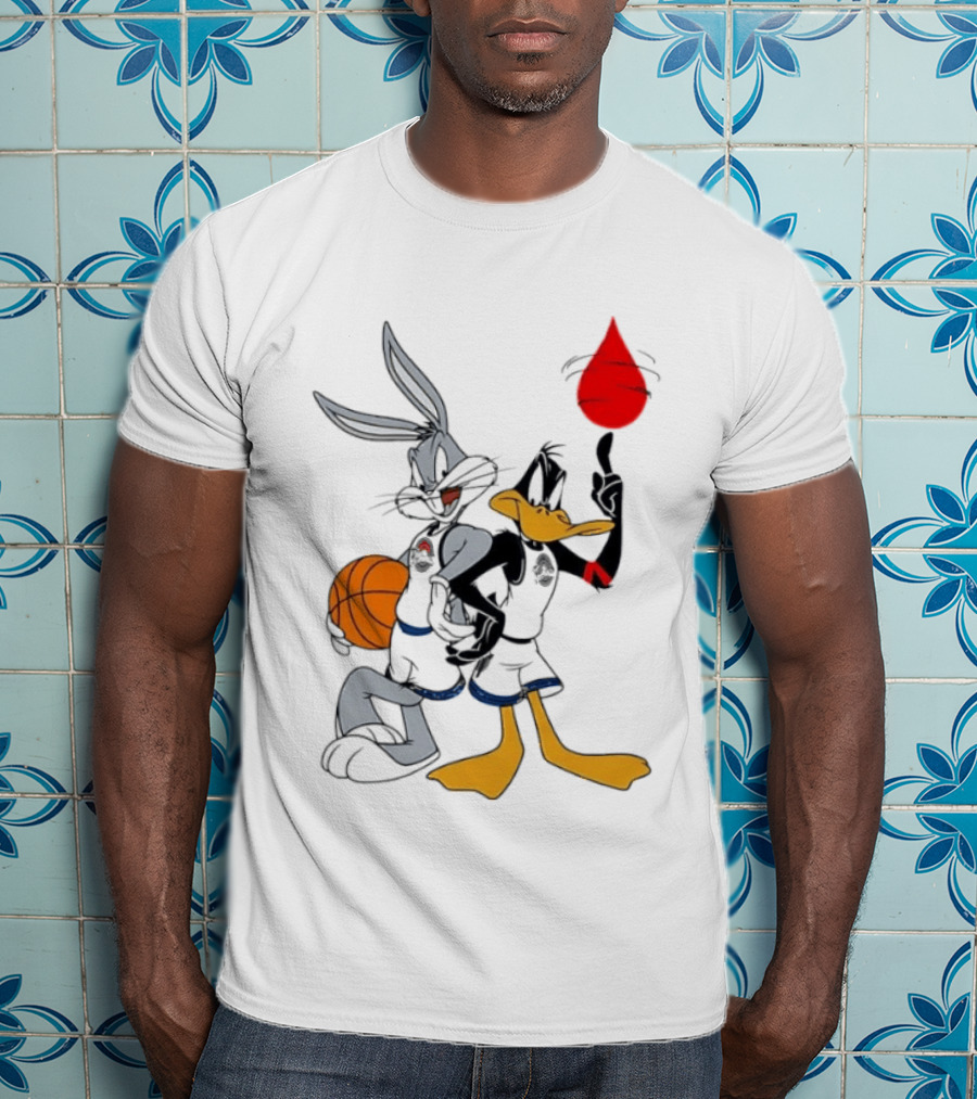Looney Tunes Bugs Bunny Daffy Duck Tune Squad Basketball Spin T-Shirt