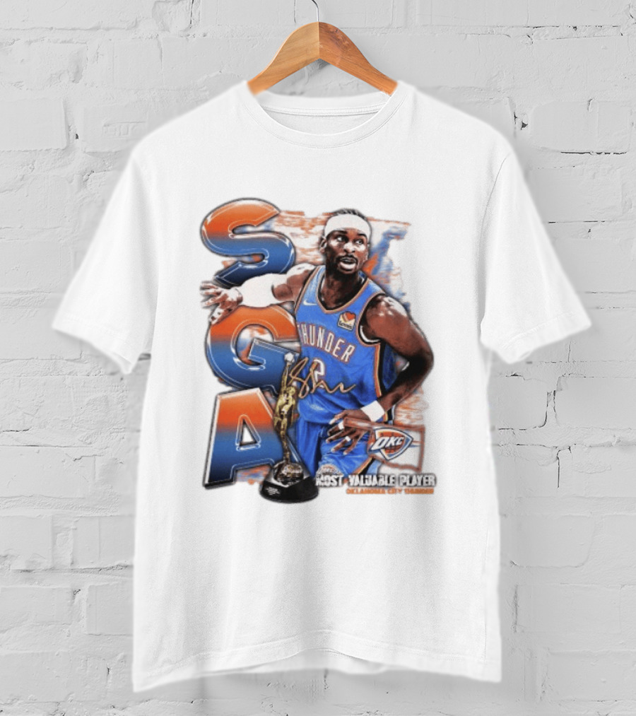 Shai Gilgeous Alexander SGA Oklahoma City Thunder Most Valuable Player T-Shirt