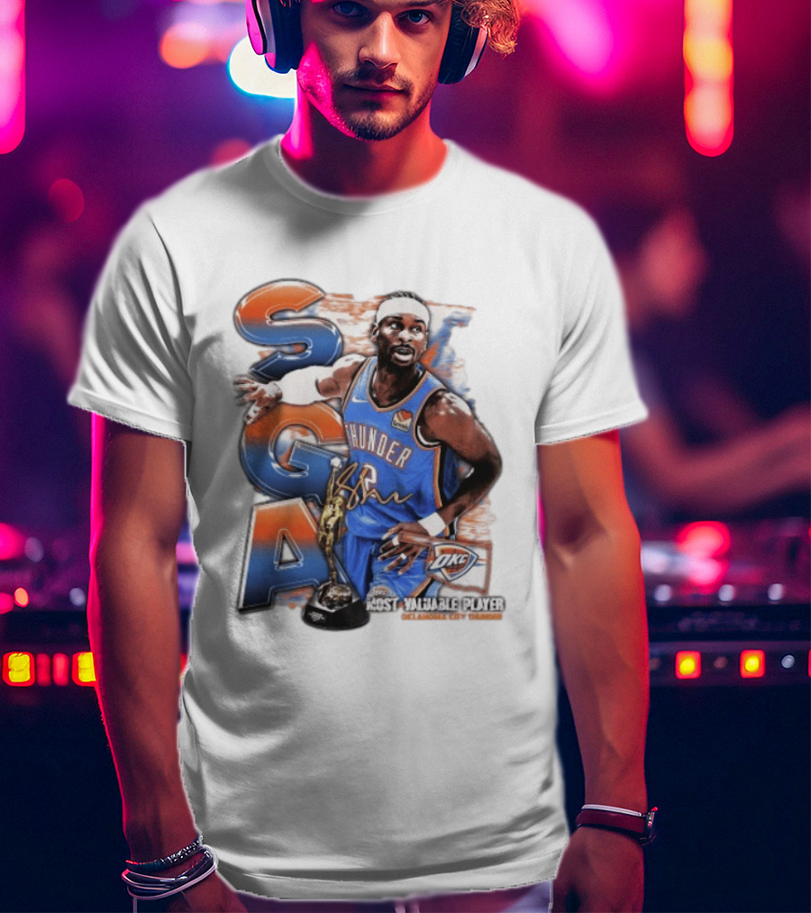 Shai Gilgeous Alexander SGA Oklahoma City Thunder Most Valuable Player T-Shirt