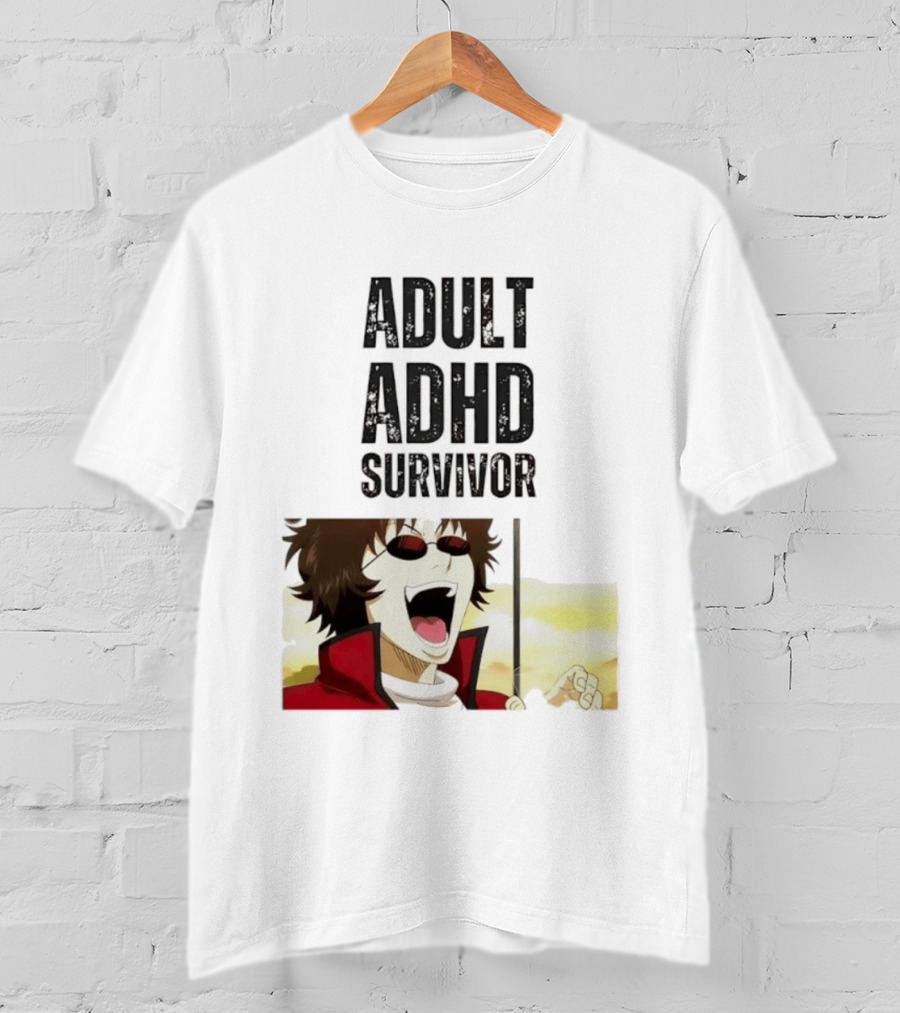 Sakamoto Tatsuma Anime Character Adult ADHD Survivor T-Shirt