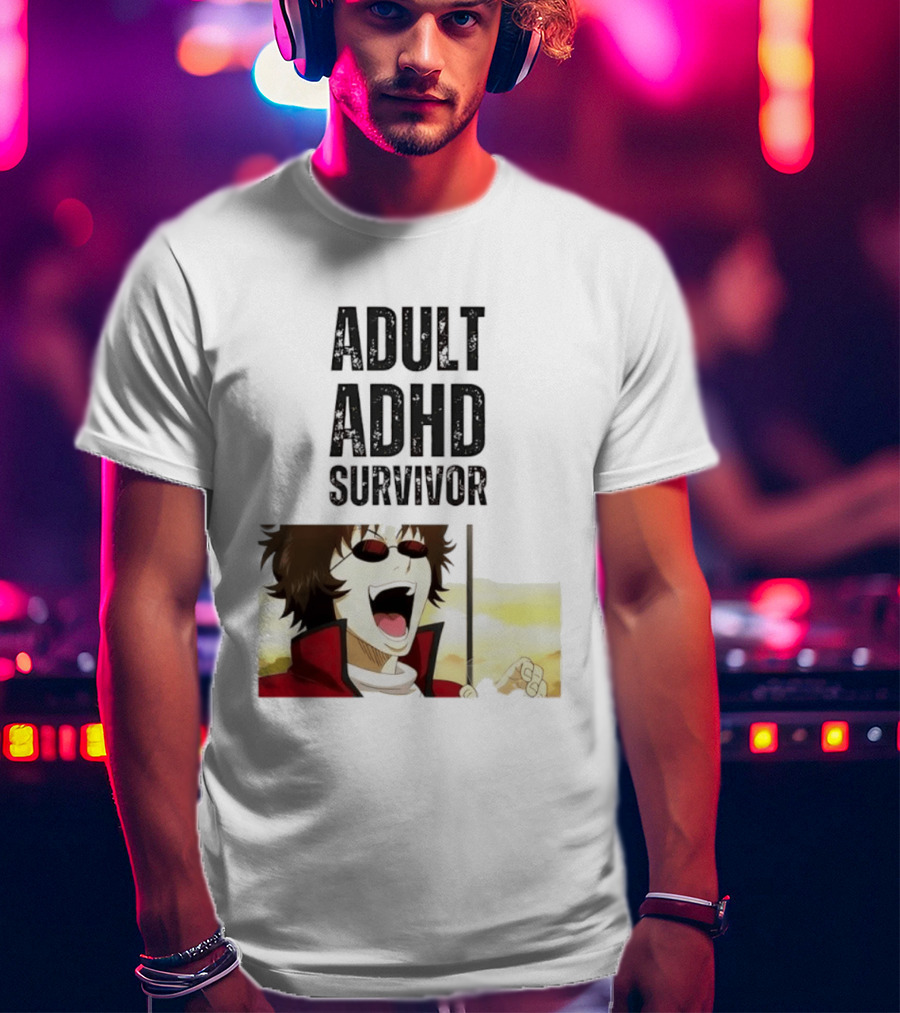 Sakamoto Tatsuma Anime Character Adult ADHD Survivor T-Shirt