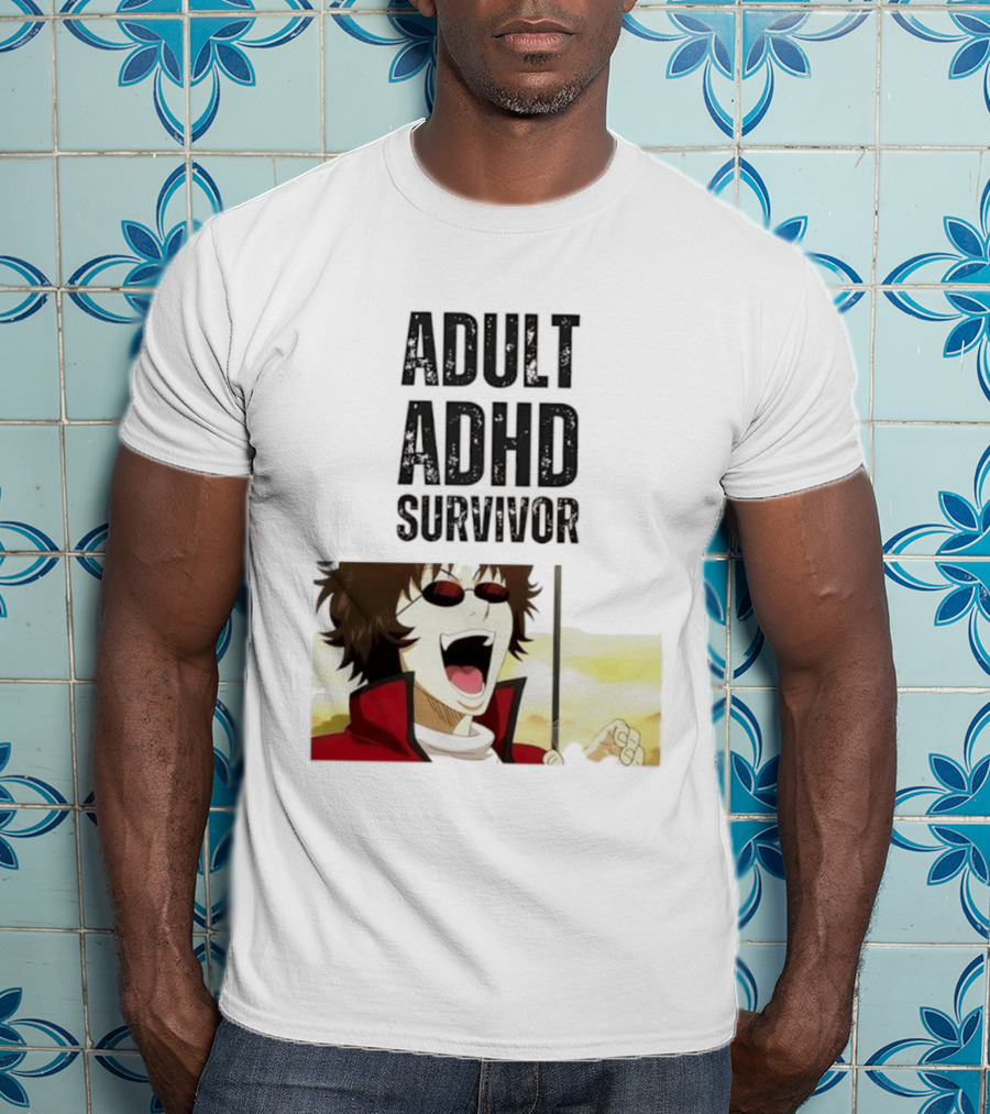 Sakamoto Tatsuma Anime Character Adult ADHD Survivor T-Shirt