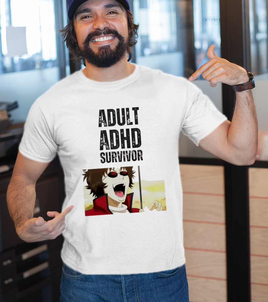Sakamoto Tatsuma Anime Character Adult ADHD Survivor T-Shirt