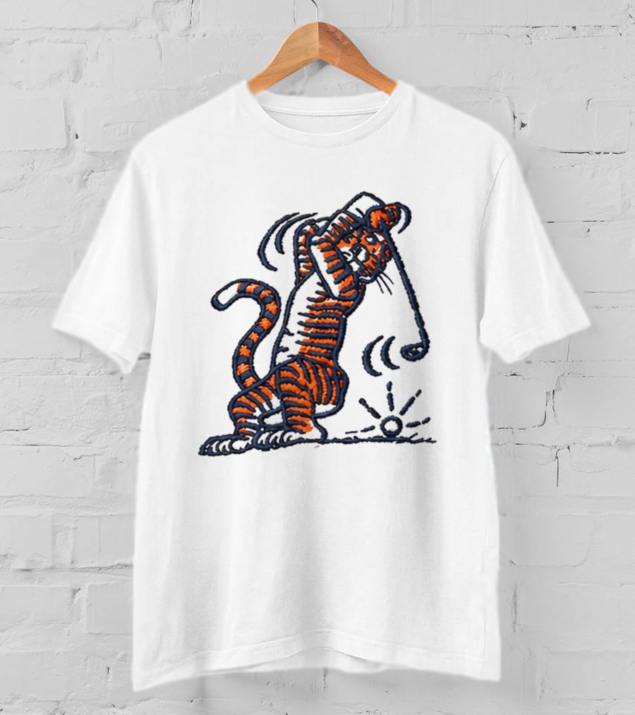 Auburn Swinging Tiger Embroidery Golf Hat Auburn University T-Shirt
