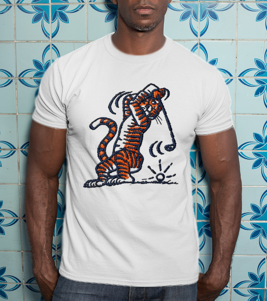 Auburn Swinging Tiger Embroidery Golf Hat Auburn University T-Shirt