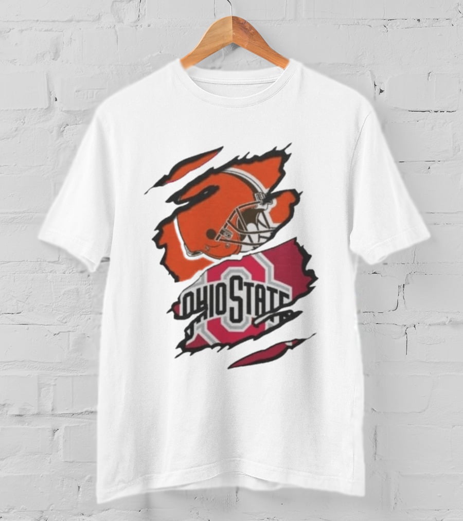 Cleveland Browns Ohio State University Split T-Shirt