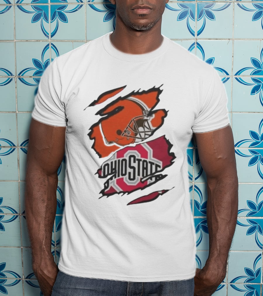 Cleveland Browns Ohio State University Split T-Shirt