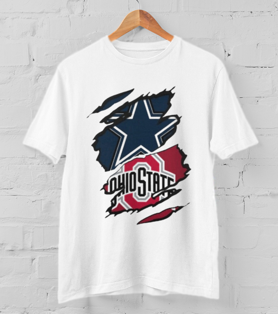 Dallas Cowboys Ohio State Buckeyes Men's Dual Rip T-Shirt