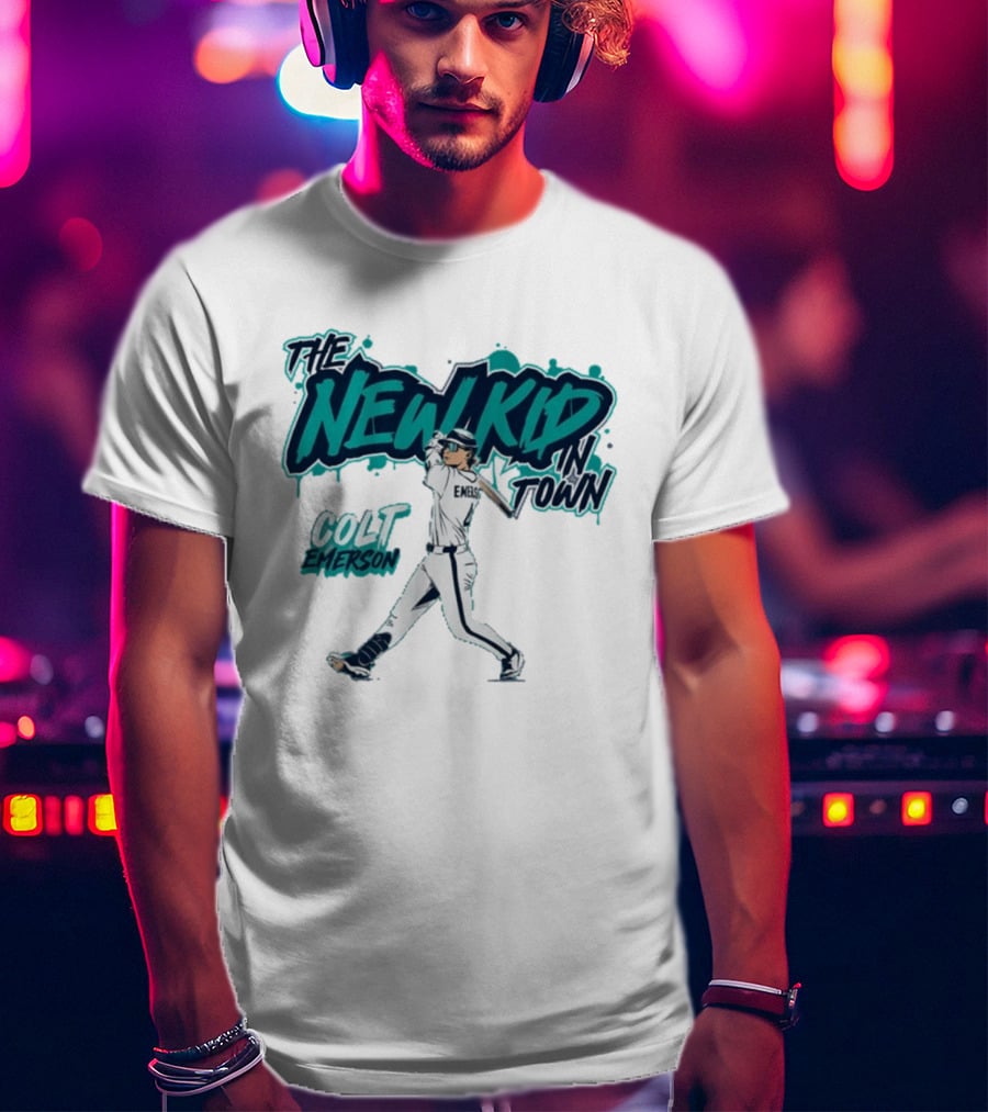 Seattle Mariners Colt Emerson The New Kid In Town MLB Baseball T-Shirt