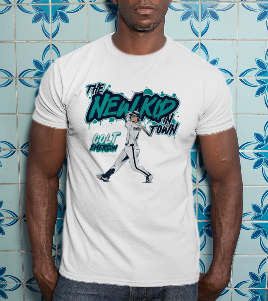 Seattle Mariners Colt Emerson The New Kid In Town MLB Baseball T-Shirt