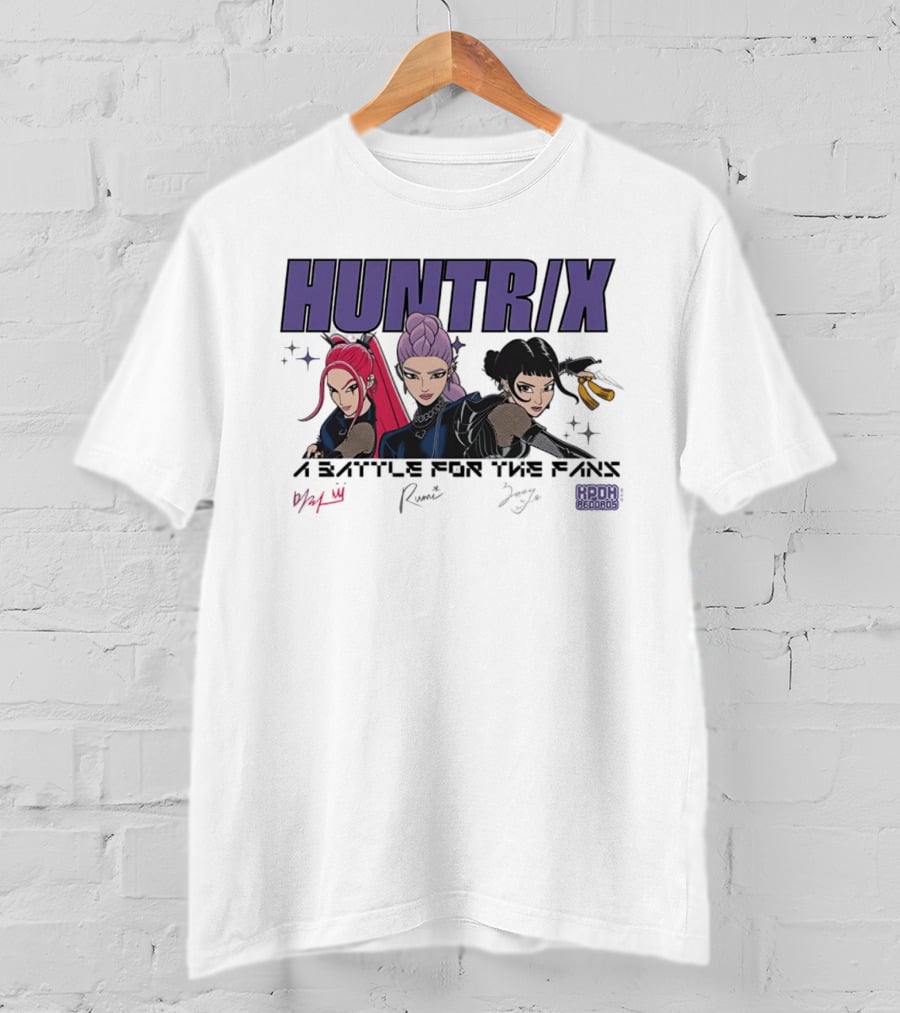 Huntrix A Battle For The Fans KPDH Records Rumi Zoey Jamalynn T-Shirt