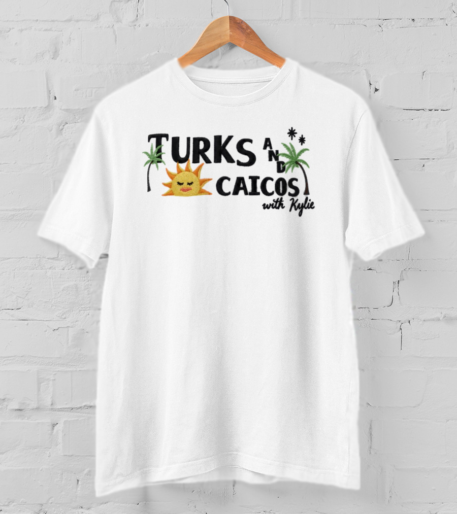 Turks And Caicos With Kylie Sun Palm Trees Aesthetic Vacation Summer Travel T-Shirt