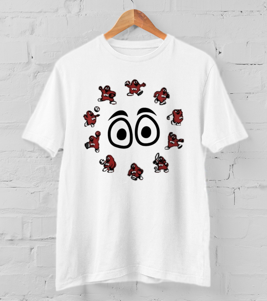 Western Kentucky University Hilltoppers WKU Red Big Red Sports Mascot Faces T-Shirt